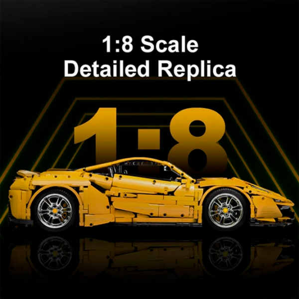 Constructor cu telecomandă CaDa Italian super car Yellow Numărul de piese 3187, 6+ photo 6