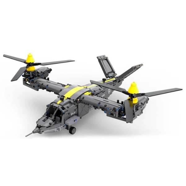 Constructor cu telecomandă CaDa Tiltrotor Aircraft Gray Numărul de piese 1436, 8+ photo 2