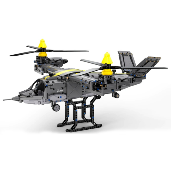 Constructor cu telecomandă CaDa Tiltrotor Aircraft Gray Numărul de piese 1436, 8+ photo 3