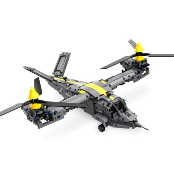 Constructor cu telecomandă CaDa Tiltrotor Aircraft Gray Numărul de piese 1436, 8+ photo 5
