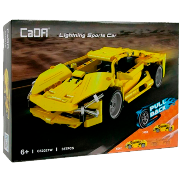 Constructor CaDa Lightning Sport Car Yellow Numărul de piese 357, 6+ photo 1