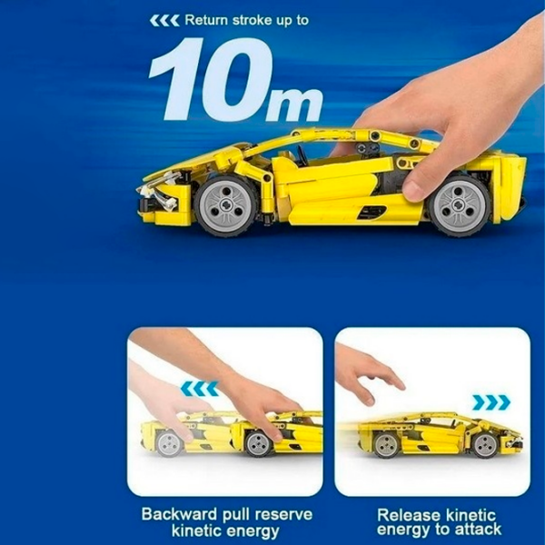 Constructor CaDa Lightning Sport Car Yellow Numărul de piese 357, 6+ photo 6