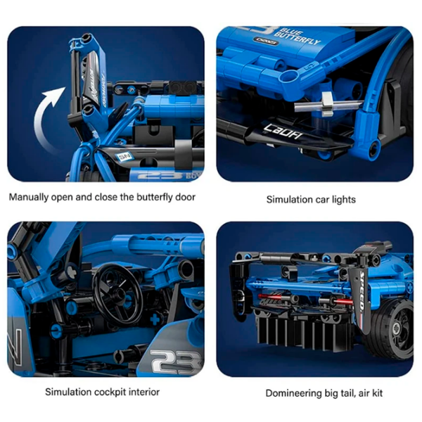 Constructor CaDa Shadow Sports Car Blue Numărul de piese 380, 6+ photo 5