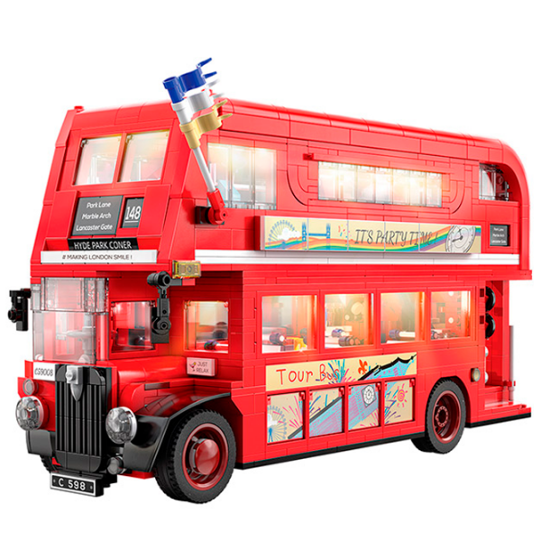 Constructor CaDa London Vintage Tour Bus Red Numărul de piese 1770, 14+ photo 2