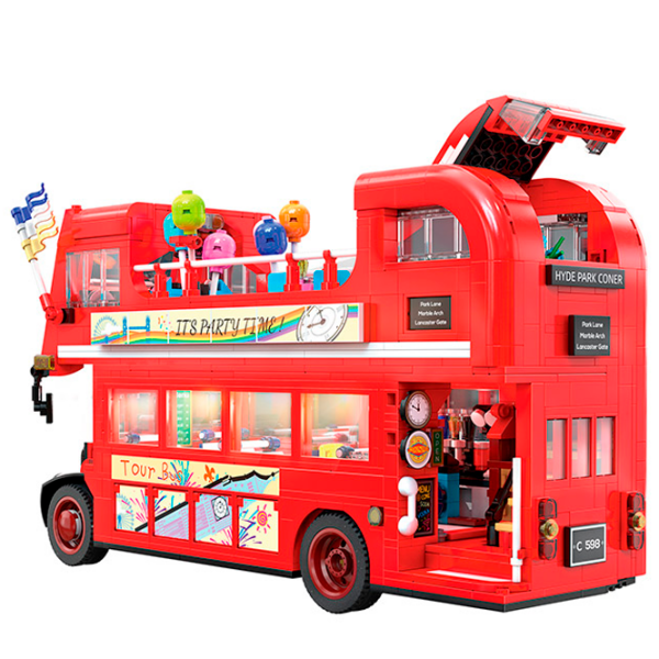 Constructor CaDa London Vintage Tour Bus Red Numărul de piese 1770, 14+ photo 4