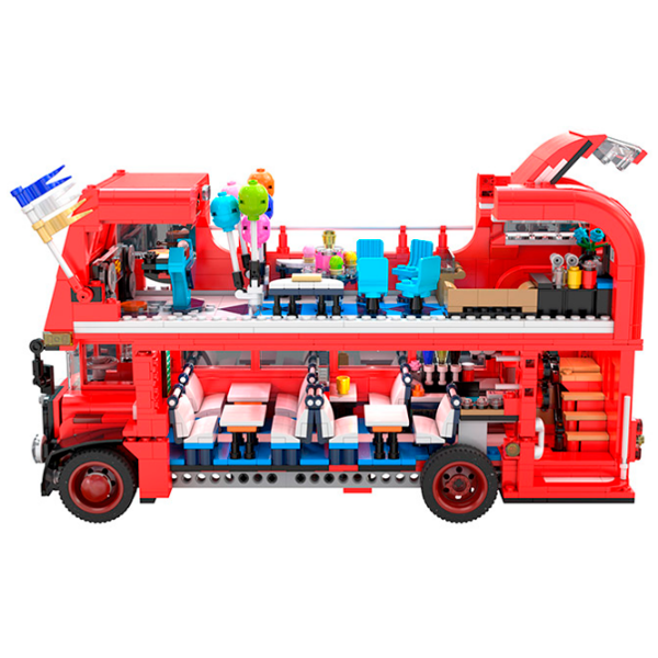 Constructor CaDa London Vintage Tour Bus Red Numărul de piese 1770, 14+ photo 6