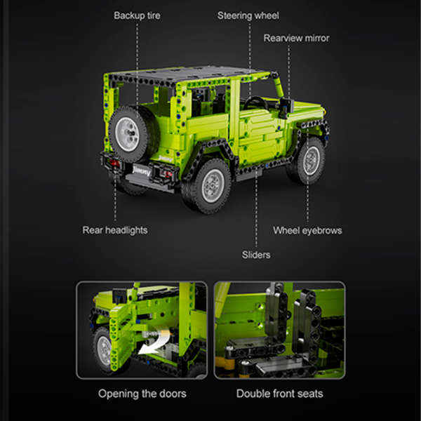 Constructor cu telecomandă CaDa Suzuki JIMNY Green Numărul de piese 579, 8+ photo 5