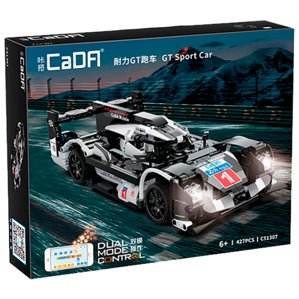 Constructor cu telecomandă CaDa GT Sport Car White Numărul de piese 427, 6+ photo 1
