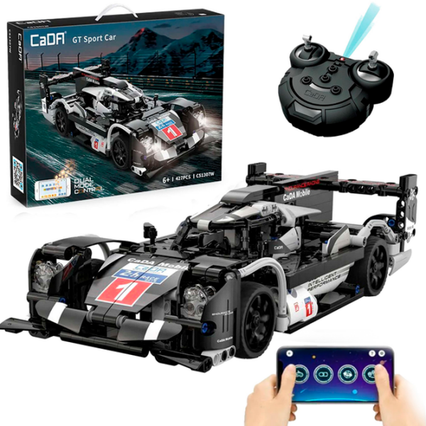 Constructor cu telecomandă CaDa GT Sport Car White Numărul de piese 427, 6+ photo 3