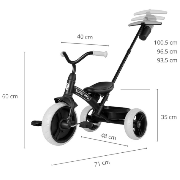 Triciclu Qplay Elite Pro Red  Metal / Pentru copii photo 9