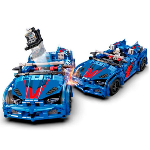 Constructor cu telecomandă CaDa Crash Racing Car Blue Numărul de piese 579, 6+ photo 2