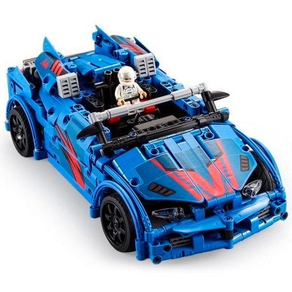 Constructor cu telecomandă CaDa Crash Racing Car Blue Numărul de piese 579, 6+ photo 5