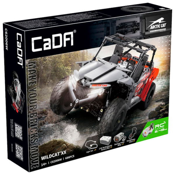 Constructor cu telecomandă CaDa Wildcat XX Gray Numărul de piese 686, 14+ photo 1