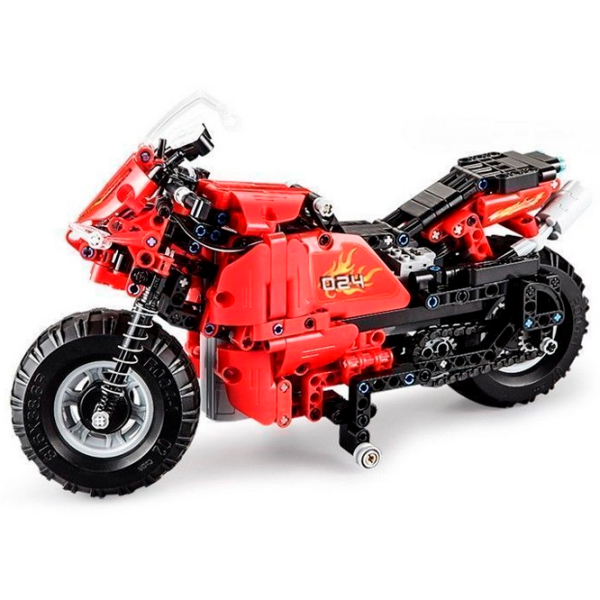 Constructor cu telecomandă CaDa Race Track Motorcycle Red Numărul de piese 484, 6+ photo 3