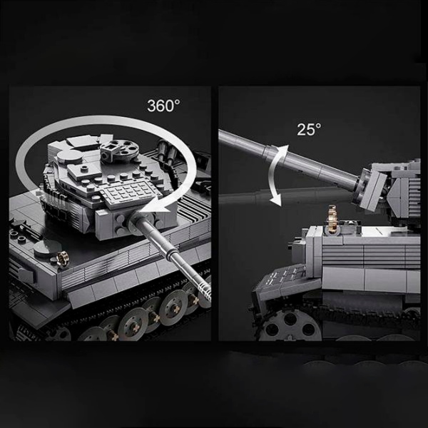 Constructor cu telecomandă CaDa Tiger Tank Gray Numărul de piese 925, 8+ photo 5