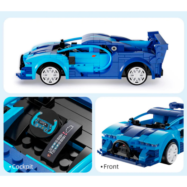 Конструктор с радиоуправлением CaDa Bugatti Veyron Синий Количество деталей 325, 6+ photo 6
