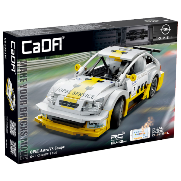 Constructor cu telecomandă CaDa Opel Astra V8 Coupe White Numărul de piese 330, 6+ photo 1