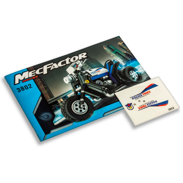 Constructor DeCool Pull Back Police Motorbike Black Numărul de piese 284, 6+ photo 4