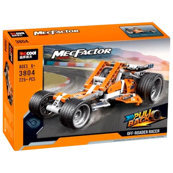 Constructor DeCool Off-Roader Racer Orange Numărul de piese 225, 6+ photo 1