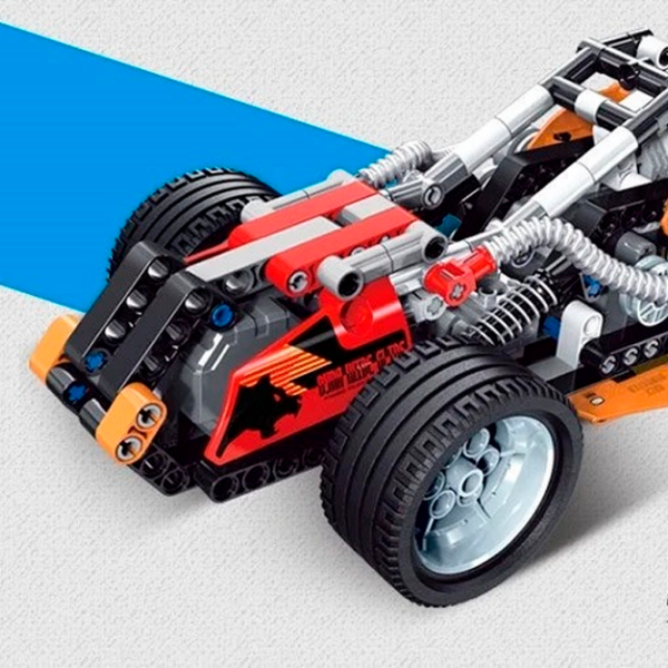 Constructor DeCool Off-Roader Racer Orange Numărul de piese 225, 6+ photo 4