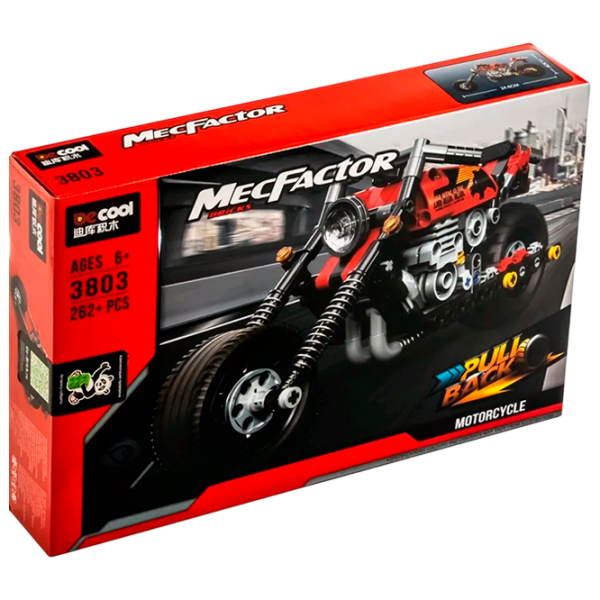 Constructor DeCool Motorcycle Red Numărul de piese 262, 6+ photo 1