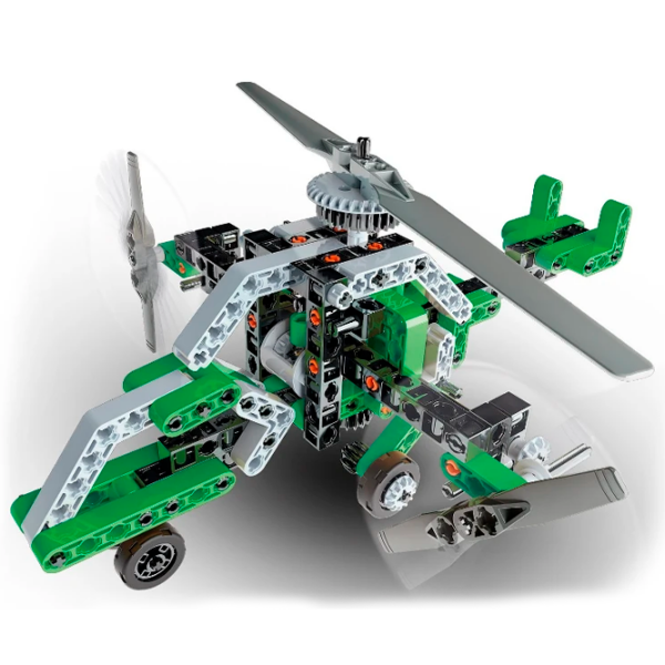 Constructor Clementoni Triple-Engined Helicopter and Airboat Gray Numărul de piese 130, 8+ photo 3