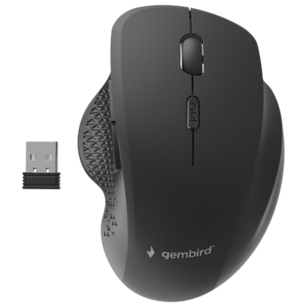 Mouse Gembird MUSW-6B-02 Black Fără fir, 1600 dpi photo 1