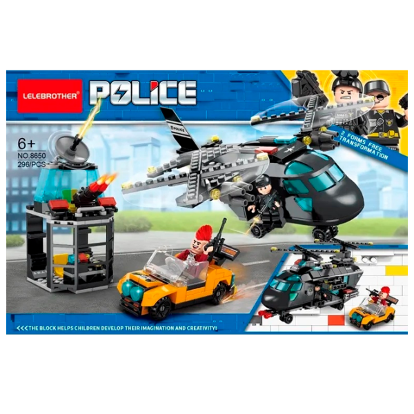 Constructor ChiToys Police Multicolor Numărul de piese 296, 6+ photo 1