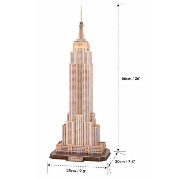 Пазл 3D CubicFun EMPIRE STATE BUILDING (DS0977h) Количество деталей: 55, Рекомендуемый возраст: 6+ photo 2