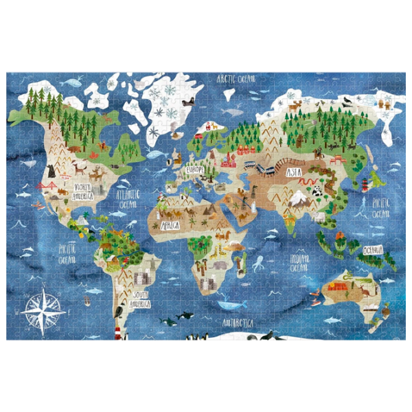 Puzzle Londji Discover the World (PZ201) Numărul de piese: 600, Vârsta recomandată: 6+ photo 1