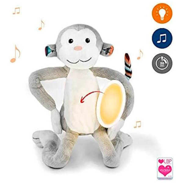 Jucărie interactivă Zazu Max Soft Toy Nightlight Gray 3+ photo 4