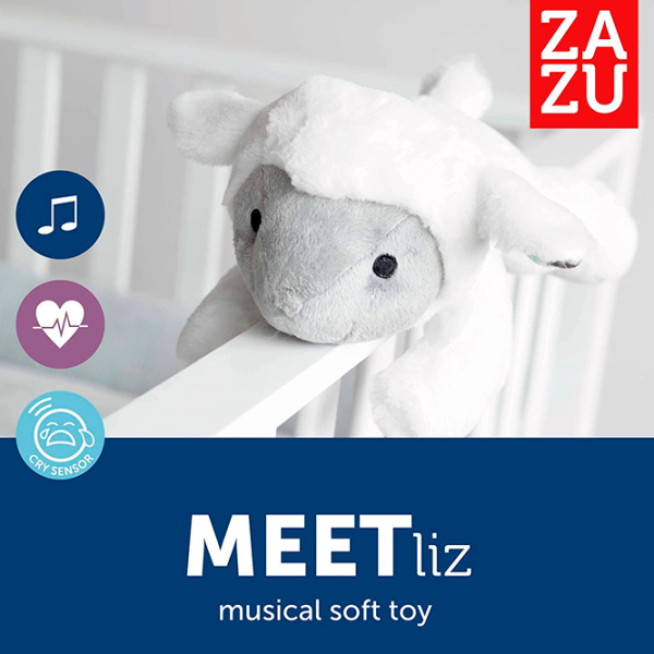 Jucărie interactivă Zazu Animals Liz Baby Sleep Soother White 0+ photo 3