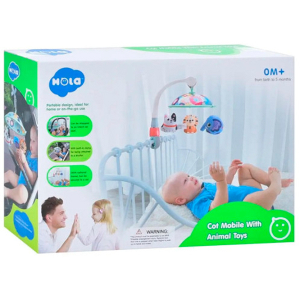 Carusel pentru pătuc Hola Toys Animals E298 Multicolor 0+ photo 4