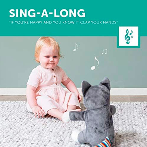 Jucărie interactivă Zazu Chloe Clapping Soft Toy Gray 0+ photo 3