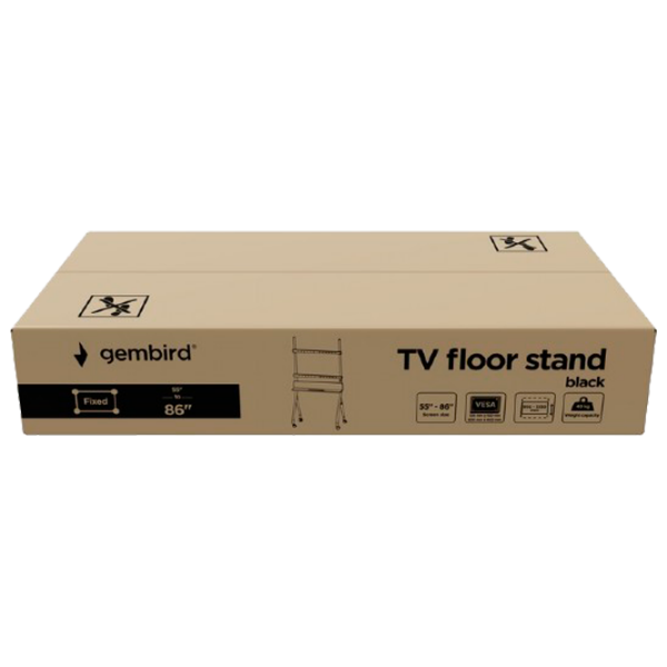 Suport TV Gembird TVS-86F-02 Black VESA 600 x 400 mm photo 5