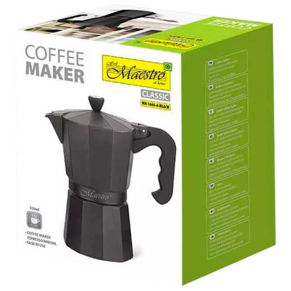 Cafetieră Maestro Mr-1666-9
Black 0.45l, Aluminiu photo 4