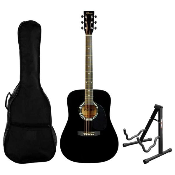 Акустическая гитара Flame FG029-41 BK Set Черный Dreadnought, 4/4 photo 1