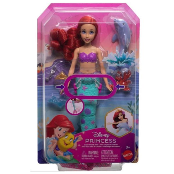 Păpușă Mattel Ariel sirenă JFC39 3+ photo 7