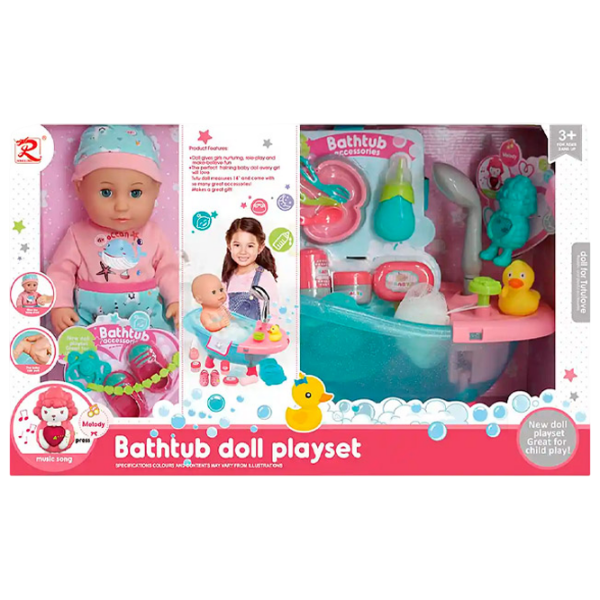 Păpușă ChiToys Bathtub doll playset bebeluș 8611 3+ photo 1
