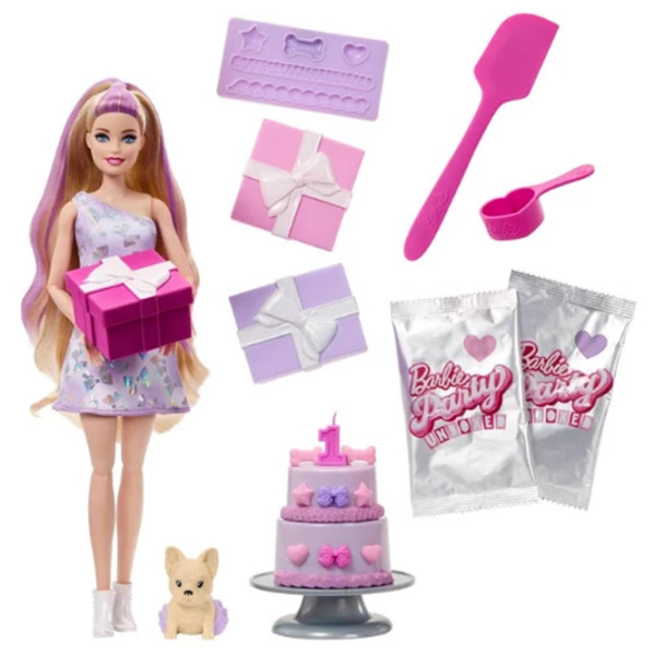 Păpușă Mattel Barbie Party Unboxed model JFG70 4+ photo 9