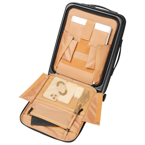 Valiză RivaCase Clark-ECO Hardshell Black Light Brown 28l   photo 21
