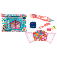 Set de creație Lulu Hair Beader & Jewelry Box MBK-230K Pink Pentru fetițe, 5+