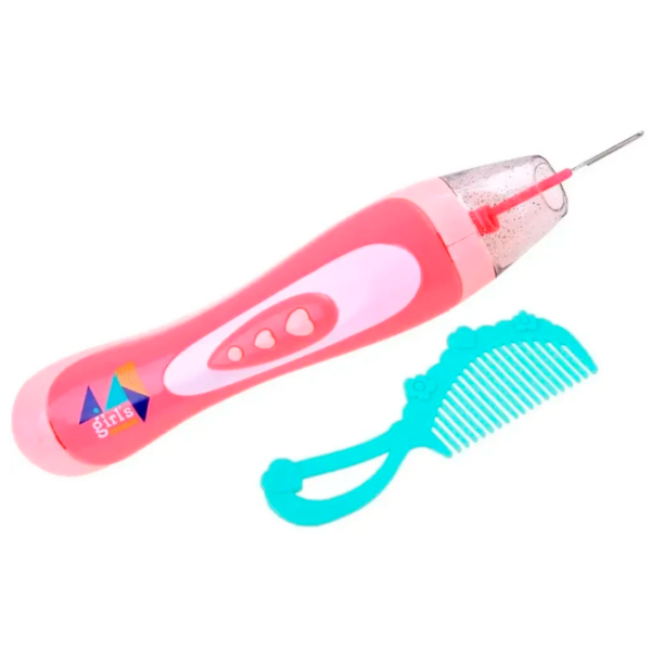 Set de creație Lulu Hair Beader & Jewelry Box MBK-230K Pink Pentru fetițe, 5+ photo 8