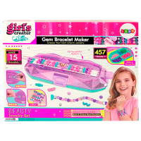 Set de creație Lulu Girl's Creator Gem Bracelet Maker MBK-389 Pink Pentru fetițe, 6+