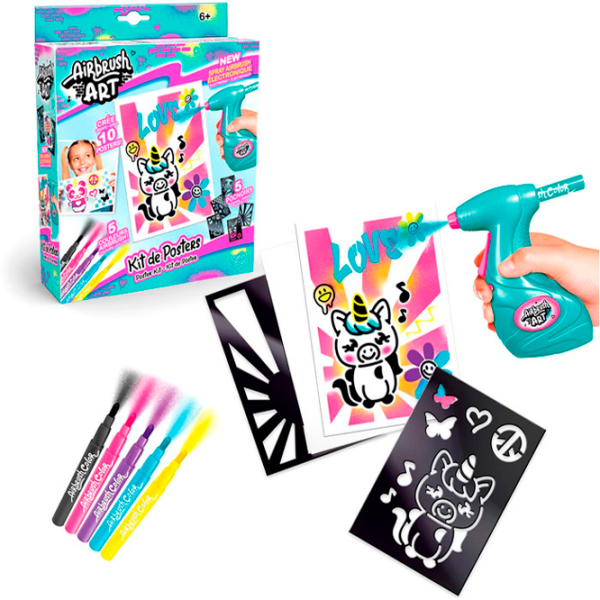 Set de creație Canal Toys Airbrush Art Poster Kit AIR015 Pink Pentru fetițe, 6+ photo 2