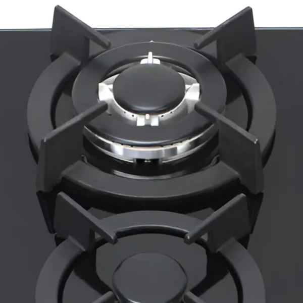 Plită încorporabilă pe gaz Tornado H29-203EN ECO Black Sticlă călită, Gratare: Fontă photo 3