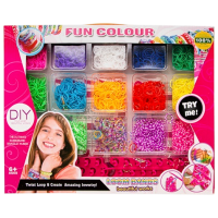 Set de creație New World Loom Bands Fun Colour 400051 Pink Pentru fetițe, 6+