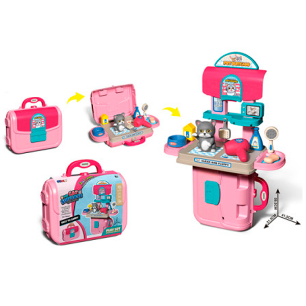 Set jucării Optmarket Clinică veterinară 202016989 Pink Pentru fetițe, 3+ photo 2