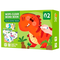 Set de creație Optmarket Wipe-Clean Work Book 201746976 Green Pentru copii, 3+