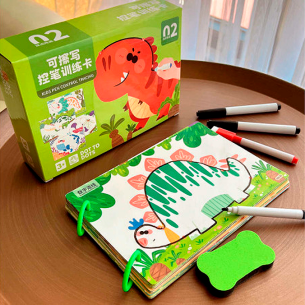 Креативный набор Optmarket Wipe-Clean Work Book 201746976 Зеленый Для детей, 3+ photo 3